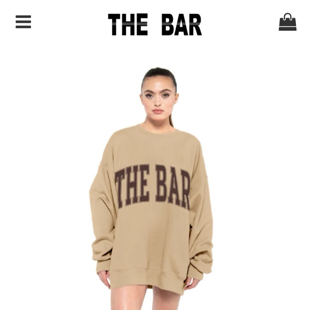 The Bar Varsity Sweatshirt Chocolate Chip, large